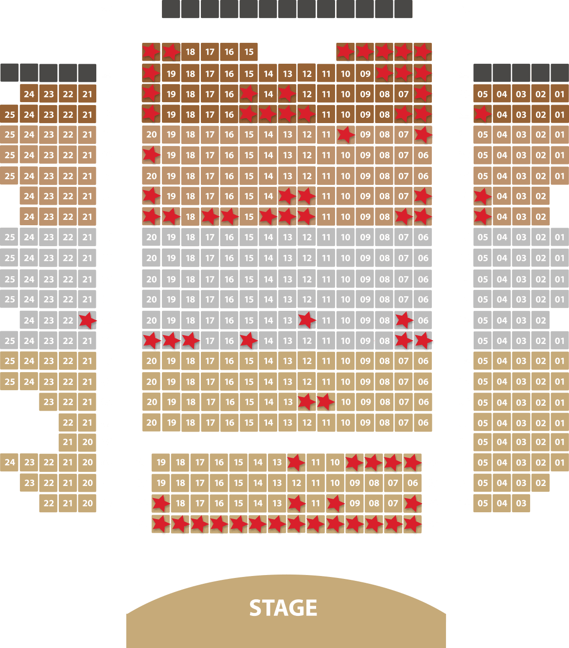 Theater seat map